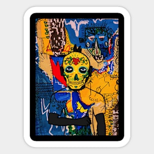 Striking MaleMask NFT with MexicanEye Color and Street Art Vibe Sticker